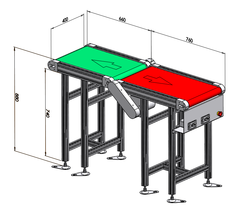 反向雙排皮帶輸送機（CAD圖紙）