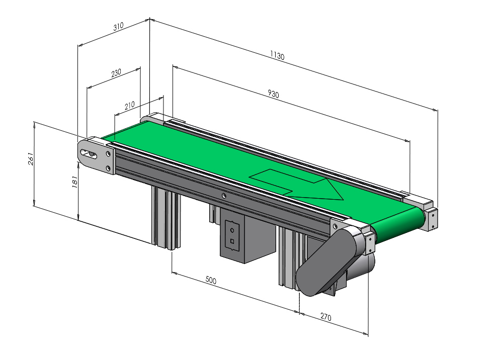 微型輸送機流水線設計圖紙
